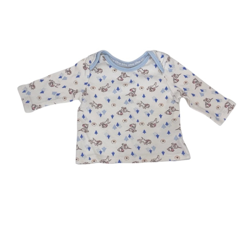 Disney Baby Dalmatian Print Long Sleeve Shirt Boy Or Unisex Size 0-3 Months